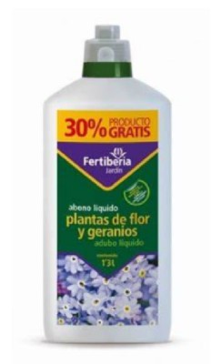 Fertilizante plantas de flor y geranios